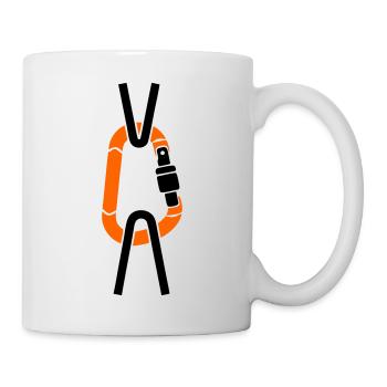 Karabiner Kletterseil Baumpfleger Alpinist - Tasse - Weiß - Rechts