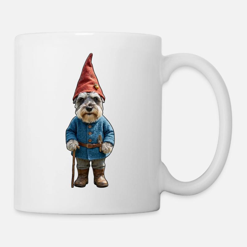 Garden Gnome Schnauzer Magic - Mug - white