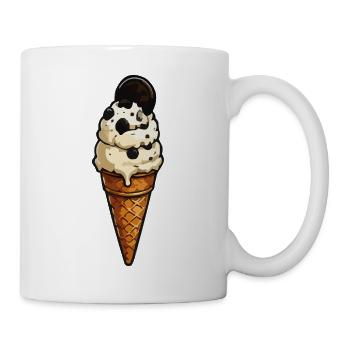 Glace Glace en corne gaufrée - Mug blanc - blanc - Droite