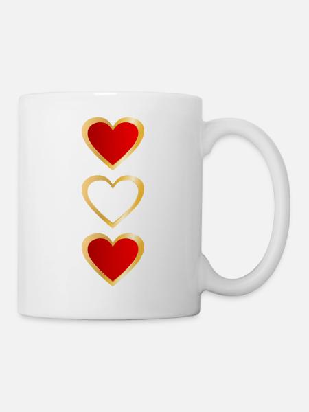 Österreich Länderfahne Herz - Tasse - Weiß
