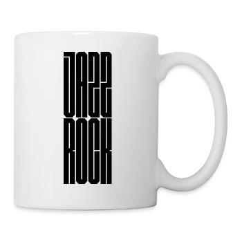 Jazz Rock Typographie audacieuse design de logo T-shirt - Mug blanc - blanc - Droite