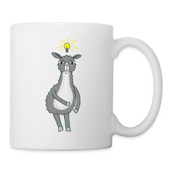 Lama hat eine Idee - Tasse - Weiß - Rechts