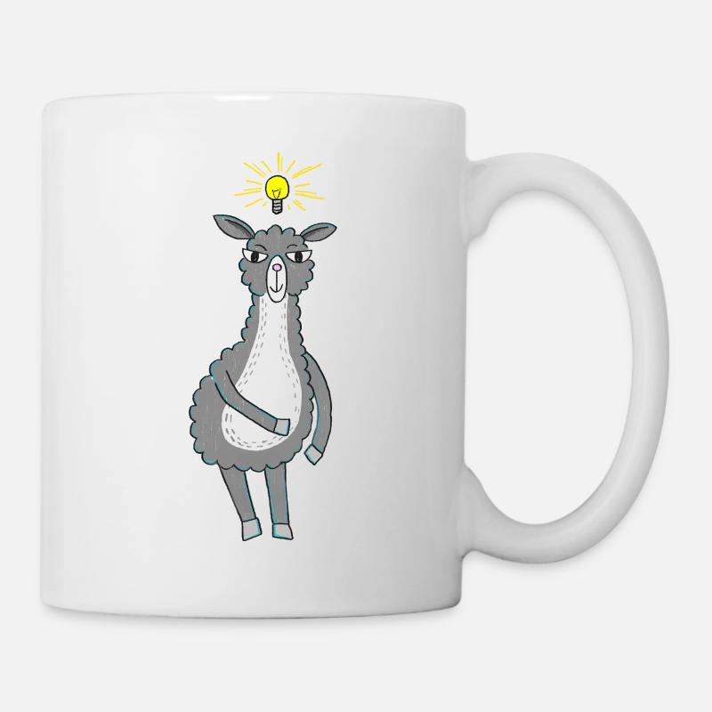 Lama hat eine Idee - Tasse - Weiß