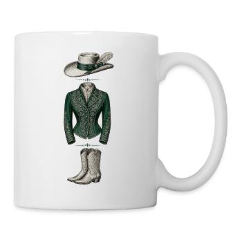 Eleganter grüner Stil - Tasse - Weiß - Rechts
