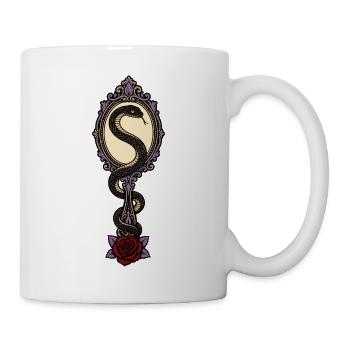 Serpent and Mirror Gothic Rose - Mug - white - Right