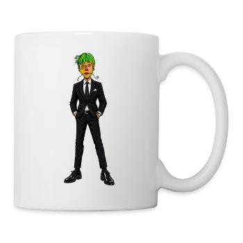 Bunter Anzugträger Portrait - Tasse - Weiß - Rechts