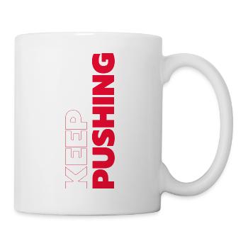 weiter pushen - Tasse - Weiß - Rechts