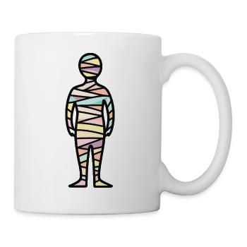 Mumie Halloween Symbol Pastell - Tasse - Weiß - Rechts