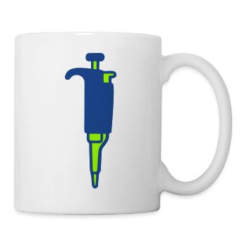 Labor Pipette Wissenschaft Icon - Tasse - Weiß - Rechts