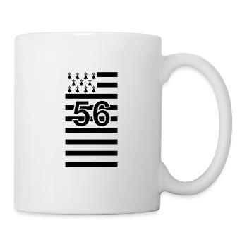 drapeau departement 56 bretagne breton - Mug blanc - blanc - Droite