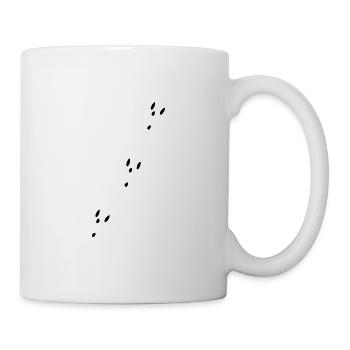 Hase hoppel spur hüpfen springen - Tasse - Weiß - Rechts