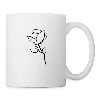 Flower rose - Mug - white - Right