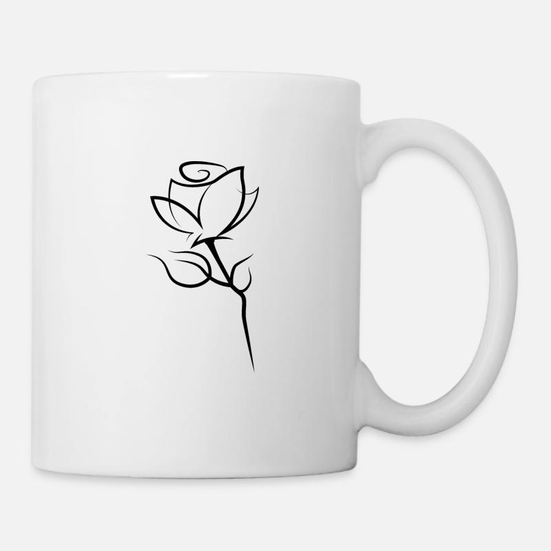 Fleur rose - Mug blanc - blanc