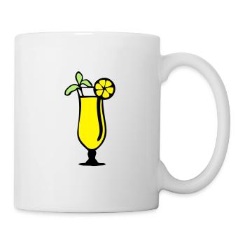 verre apero citron cocktail 1 - Mug blanc - blanc - Droite