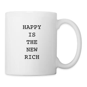 happy is the new rich - Mug - white - Right