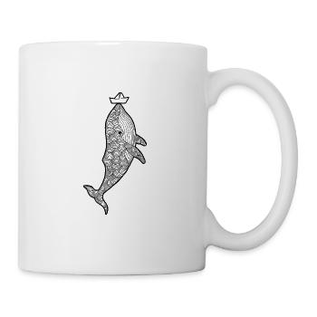 Bateau de baleine - Mug blanc - blanc - Droite