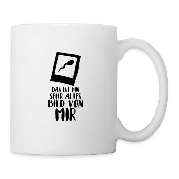 Sehr altes Bild - Tasse - Weiß - Rechts