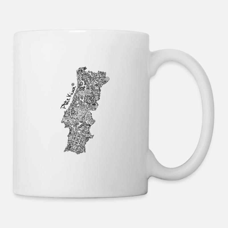 Portugal noir - Mug blanc - blanc