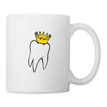 Dent avec couronne - médecin en chef - Mug blanc - blanc - Droite