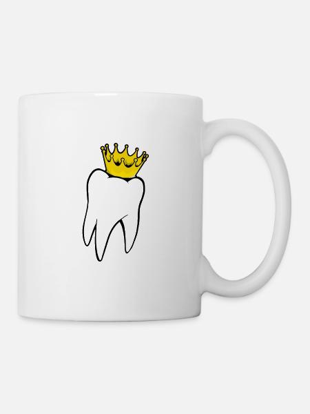 Dent avec couronne - médecin en chef - Mug blanc - blanc