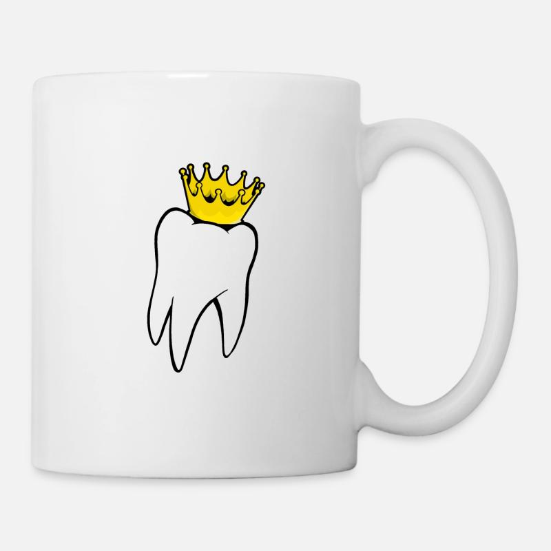 Zahn mit Krone - Chefarzt - Tasse - Weiß
