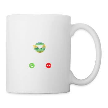 Quand le jardin m’appelle, il faut que j’aille Dictons Mesdames - Mug blanc - blanc - Droite