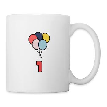 1. 1 YEAR. 1st ANNIVERSARY. 1 YEAR BIRTHDAY - Mug - white - Right