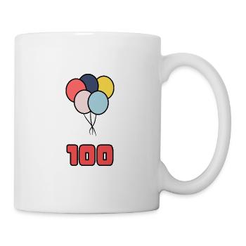 100. 100 YEARS. 100th ANNIVERSARY. 100 BIRTHDAY - Mug - white - Right