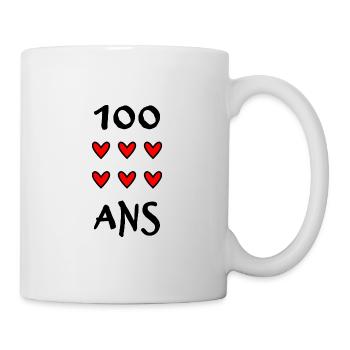 100. 100 YEARS. 100th ANNIVERSARY. 100 BIRTHDAY - Mug - white - Right