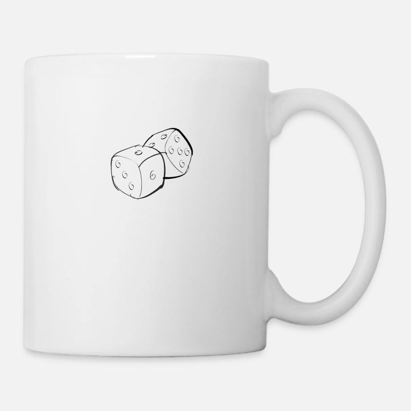 Würfel - Tasse - Weiß