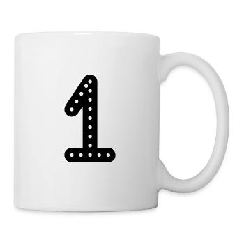 1. 1 AN. 1er ANNIVERSAIRE. ANNIVERSAIRE 1 AN - Mug blanc - blanc - Droite