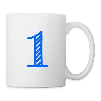 1. 1 AN. 1er ANNIVERSAIRE. ANNIVERSAIRE 1 AN - Mug blanc - blanc - Droite