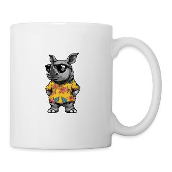 Vacances de la bande dessinée Rhino - Mug blanc - blanc - Droite