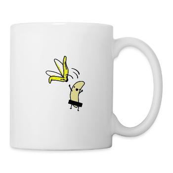 Banane ohne Schale - Tasse - Weiß - Rechts