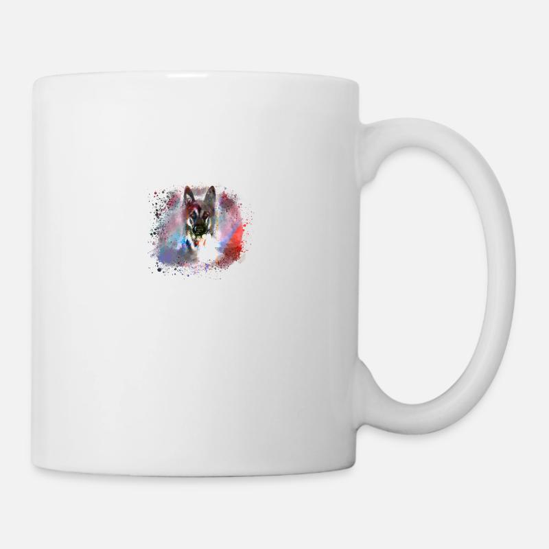 schäferhund ,hund,graffiti, deutscher schäferhund, - Tasse - Weiß
