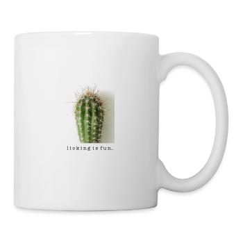 licking is fun - Kaktus - Tasse - Weiß - Rechts