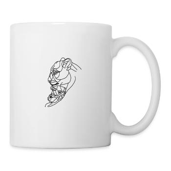 Lion family mother - Mug - white - Right