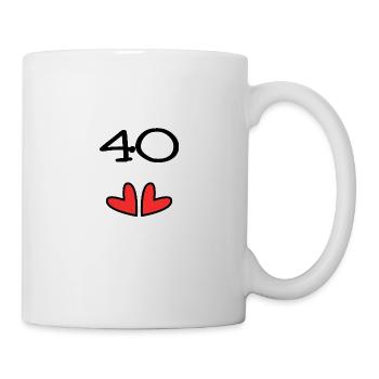 40. 40 YEARS. 40th ANNIVERSARY. 40TH ANNIVERSARY. - Mug - white - Right