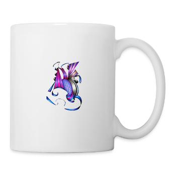 Coloured spiral and fan art - Mug - white - Right