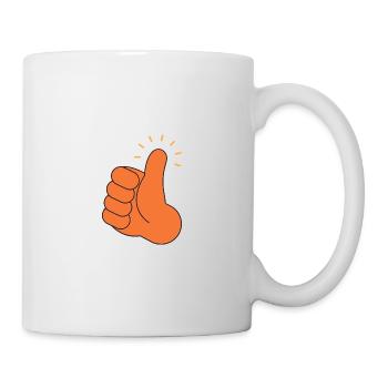 Thumb In L Air T-Shirt Gift Humor - Mug - white - Right