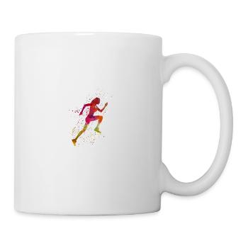 Faire du jogging en disant que je cours - Mug blanc - blanc - Droite