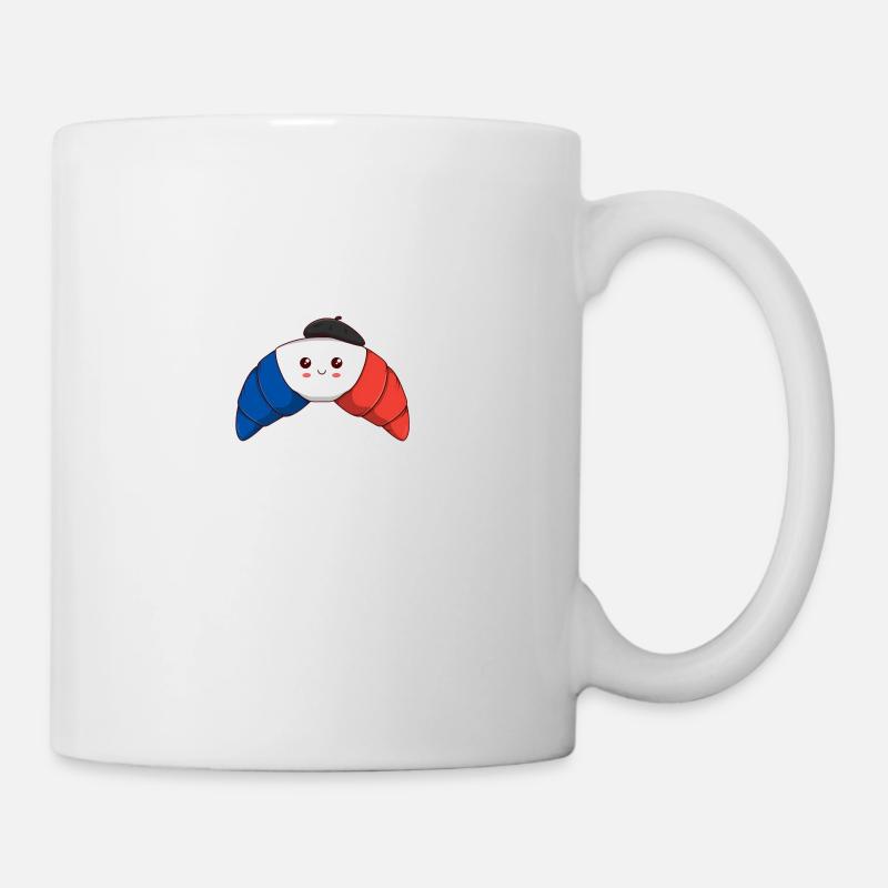 Croissant Frankreich Geschenkidee - Tasse - Weiß