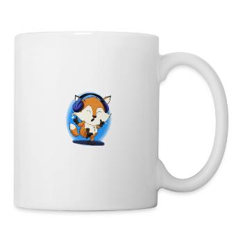 Music Lover I DJ Headphones I Cute Fox - Tasse - Weiß - Rechts