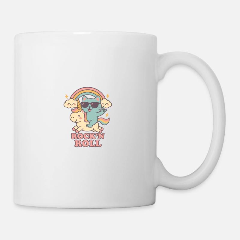 Rock’n’Roll Kitty Ride - Tasse - Weiß