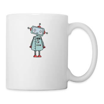 Super süß Roboter - Tasse - Weiß - Rechts