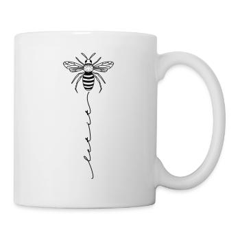 Let it Bee | Abeilles prairie fleurie animaux Proverbes - Mug blanc - blanc - Droite