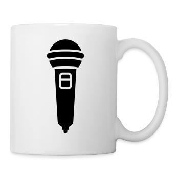 Icône du microphone - Mug blanc - blanc - Droite