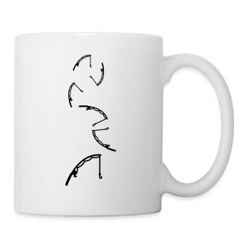 Icône de pêche à la canne à pêche - Mug blanc - blanc - Droite