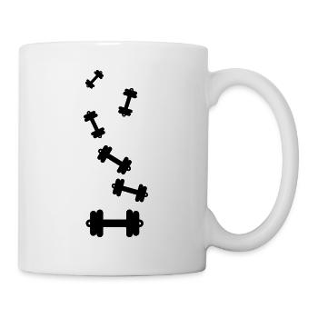 Hantel gewichte icon - Tasse - Weiß - Rechts