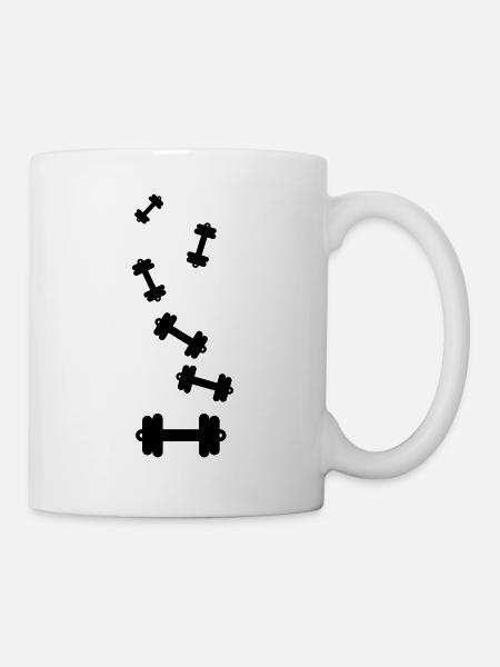 Hantel gewichte icon - Tasse - Weiß